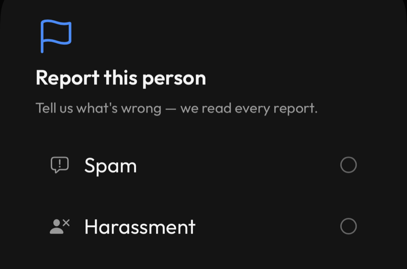 Reporting a person